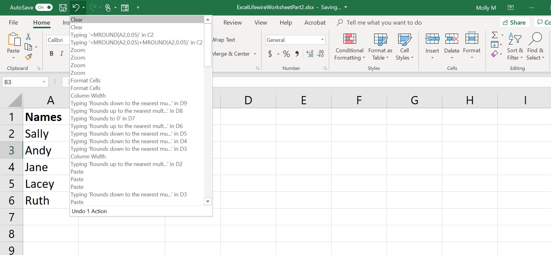 cancel a process in ms excel for mac